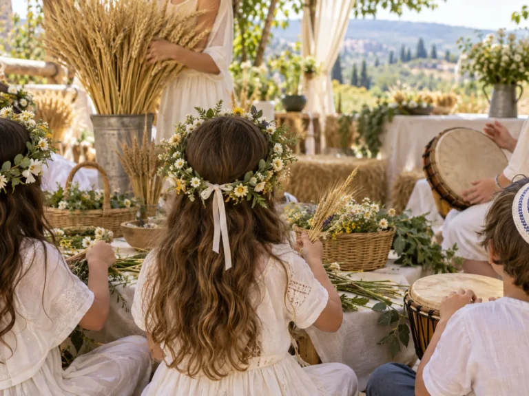 סלים וחומרי טבע בפעילות חג השבועות